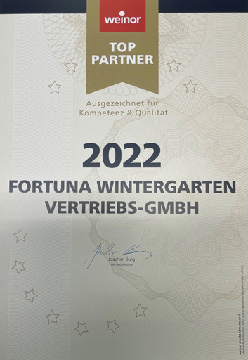 Fortuna: Weinor Top Partner 2022